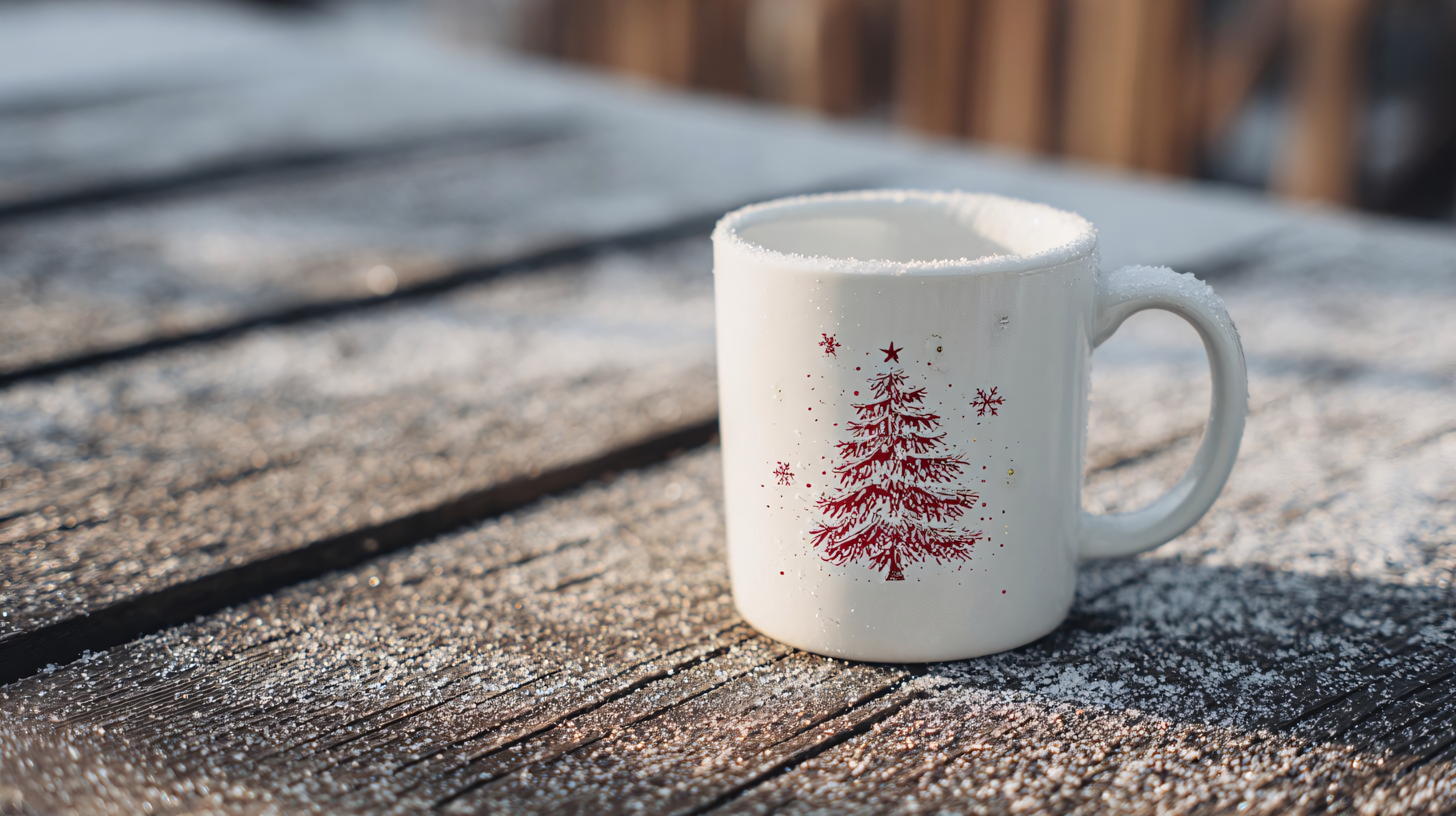 christmas mug snow winter holiday drink