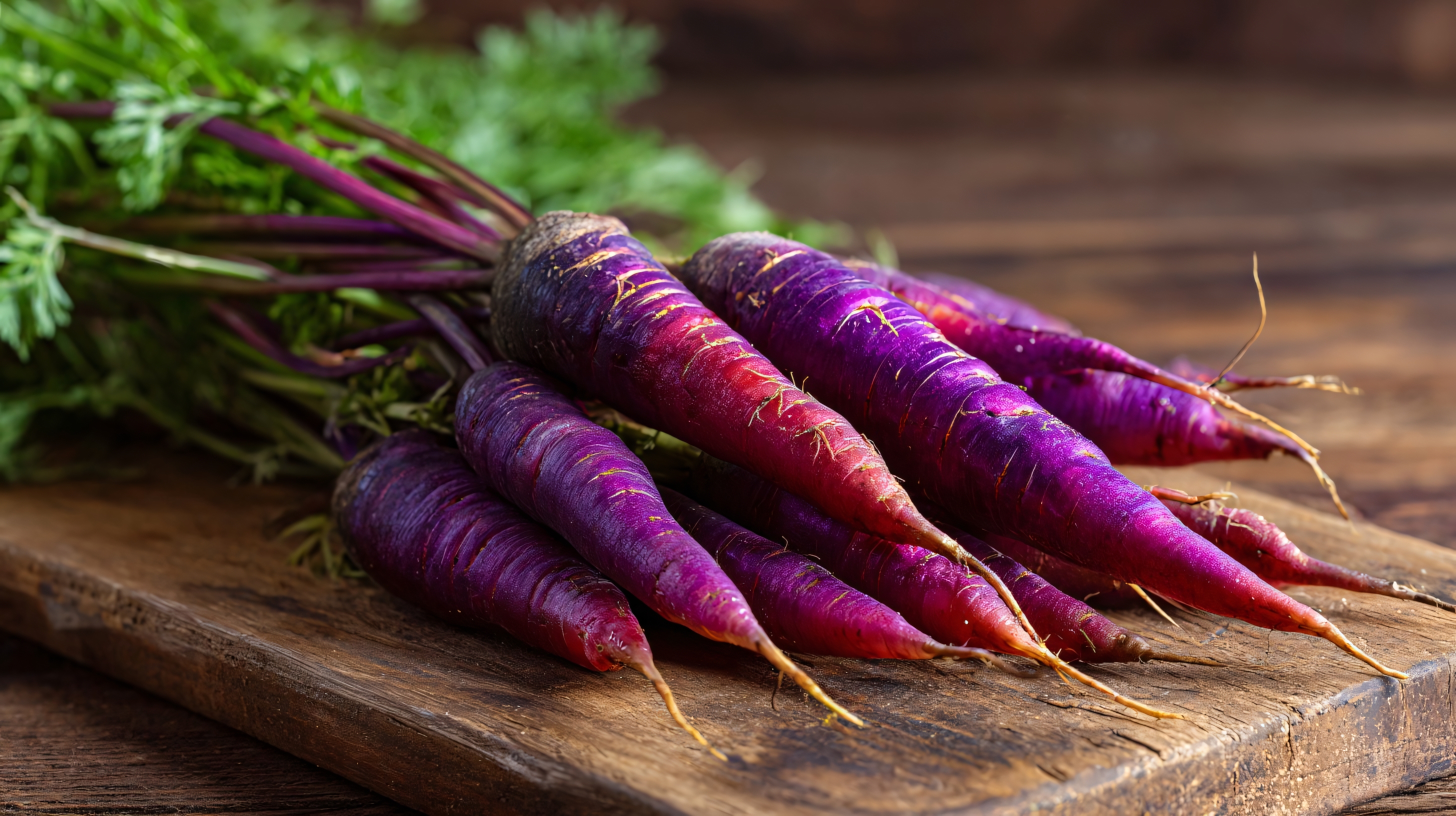 purple carrots fresh organic vegetables