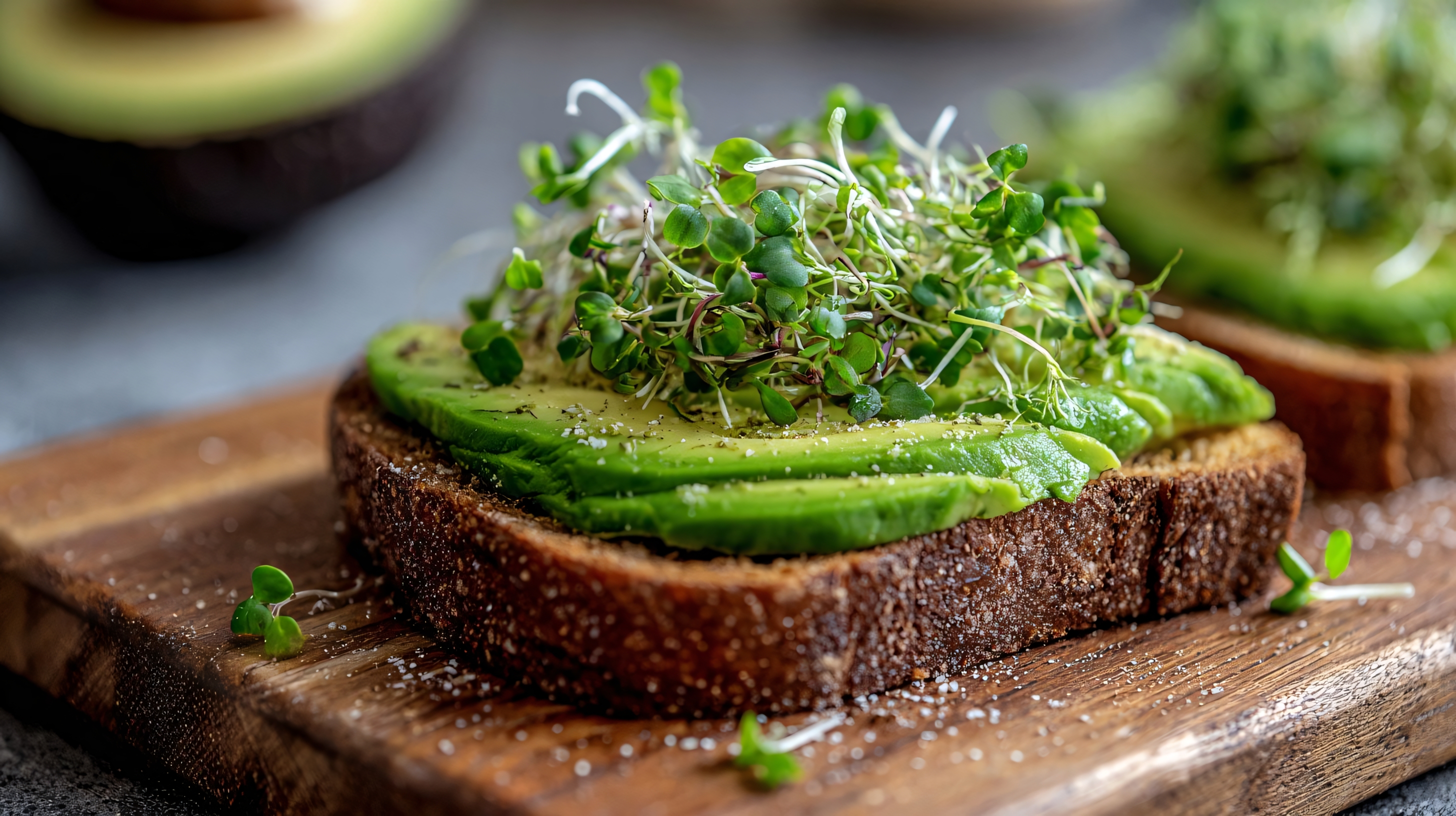 avocado toast healthy breakfast sprouts