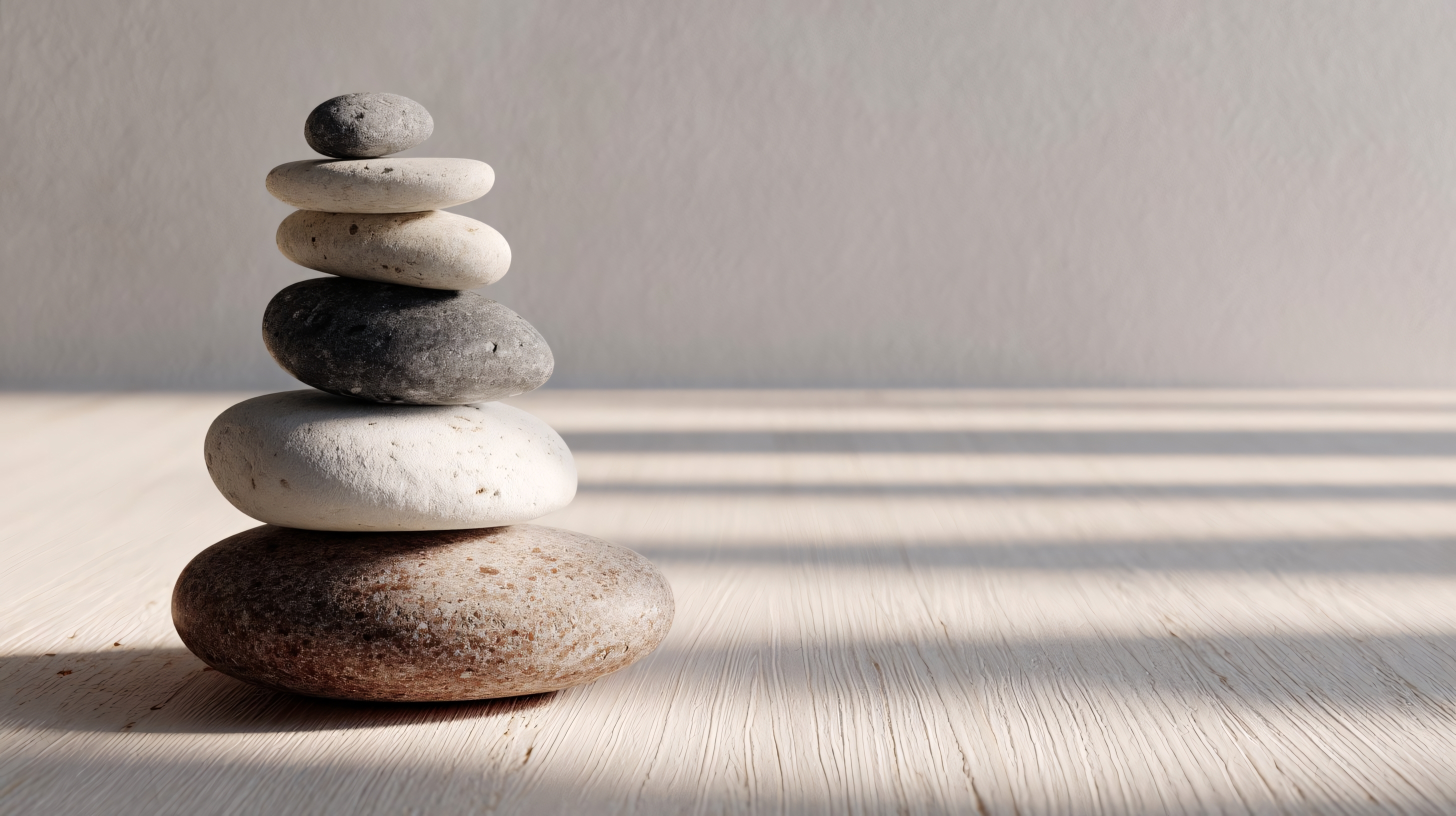 calm stacked stones for ASMR background