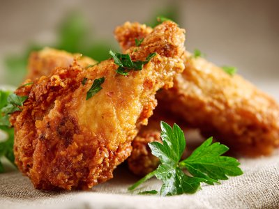 crispy fried chicken dinner gourmet dish