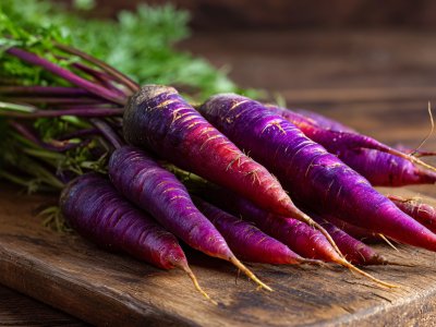 purple carrots fresh organic vegetables