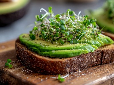 avocado toast healthy breakfast sprouts